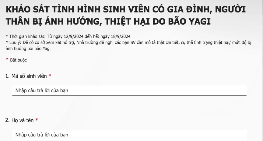 Các trường đại học trực tiếp hỗ trợ tài chính sinh viên vùng bão lũ- Ảnh 2.