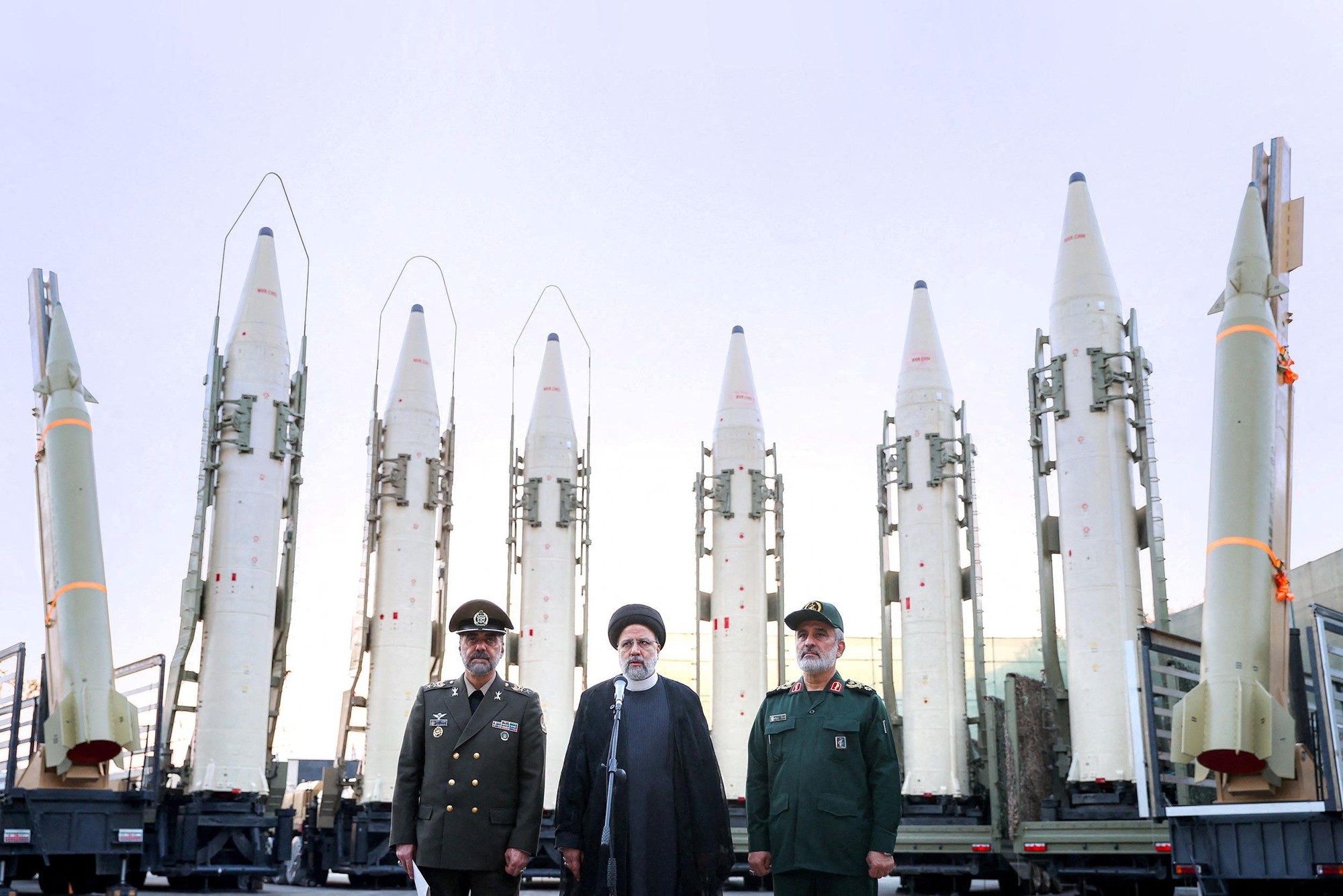 Iranian President Raisi attends the joining ceremony of ballistic missiles to the Armed Forces, in Tehran