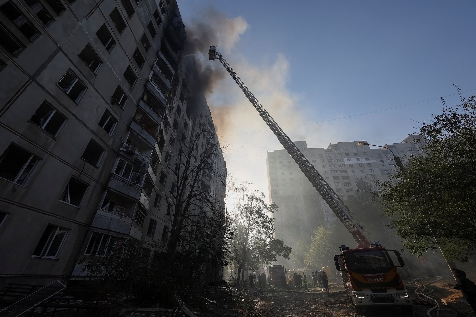 Aftermath of a Russian air strike in Kharkiv