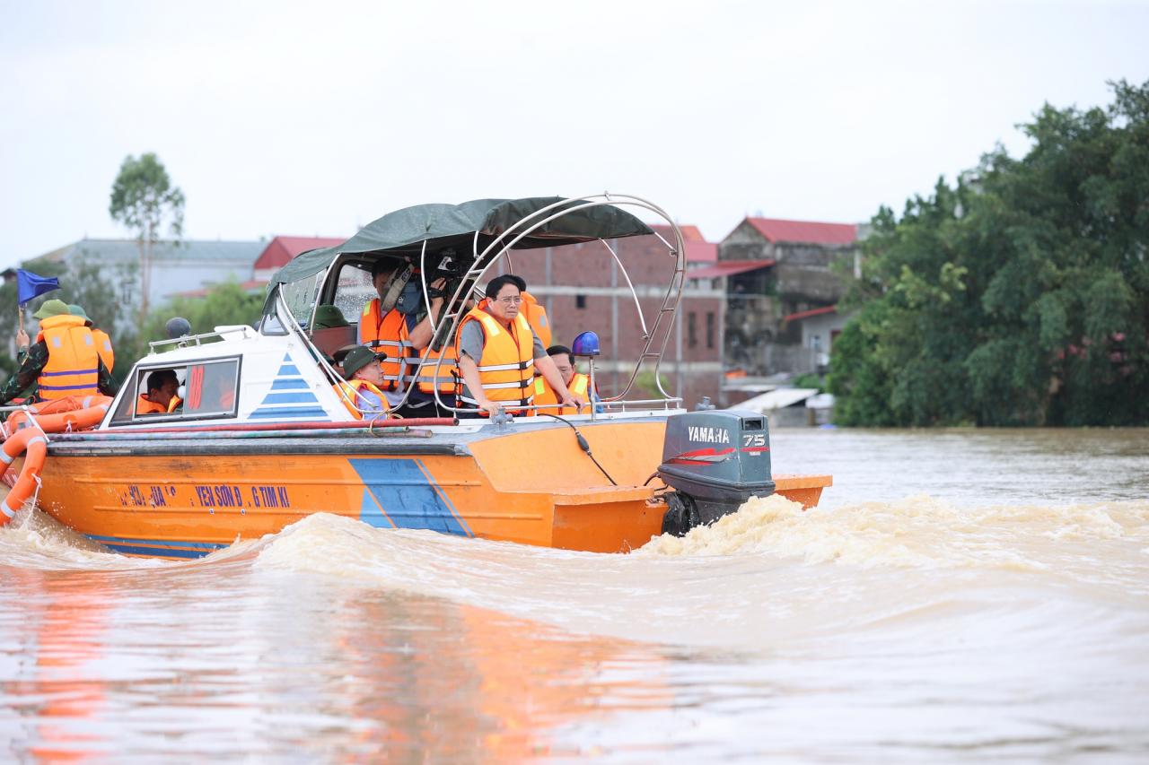 Thủ tướng kiểm tra, chỉ đạo công tác ứng phó mưa lũ, thiên tai, cứu hộ, cứu nạn tại tỉnh Bắc Giang