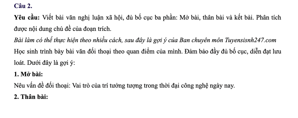 Gợi ý đáp án đề tham khảo môn ngữ văn thi vào lớp 10 ở TPHCM năm 2025 - 5