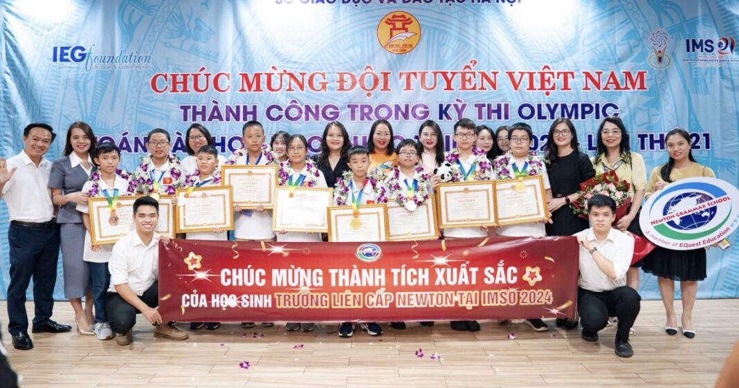 Trường Newton dẫn đầu Việt Nam tại Olympic Toán và Khoa học quốc tế (IMSO) 2024