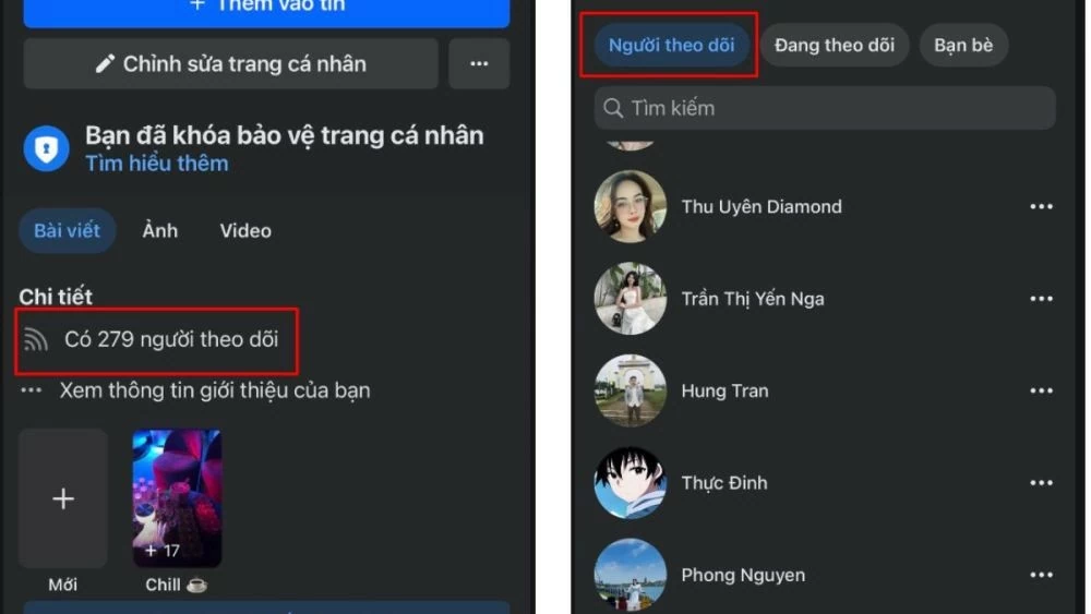 Xem người theo dõi mình trên Facebook nhiều nhất đơn giản