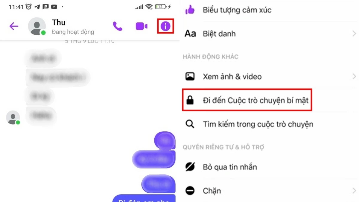 Cách tắt, mở cuộc trò chuyện bí mật trên Messenger trên điện thoại nhanh chóng