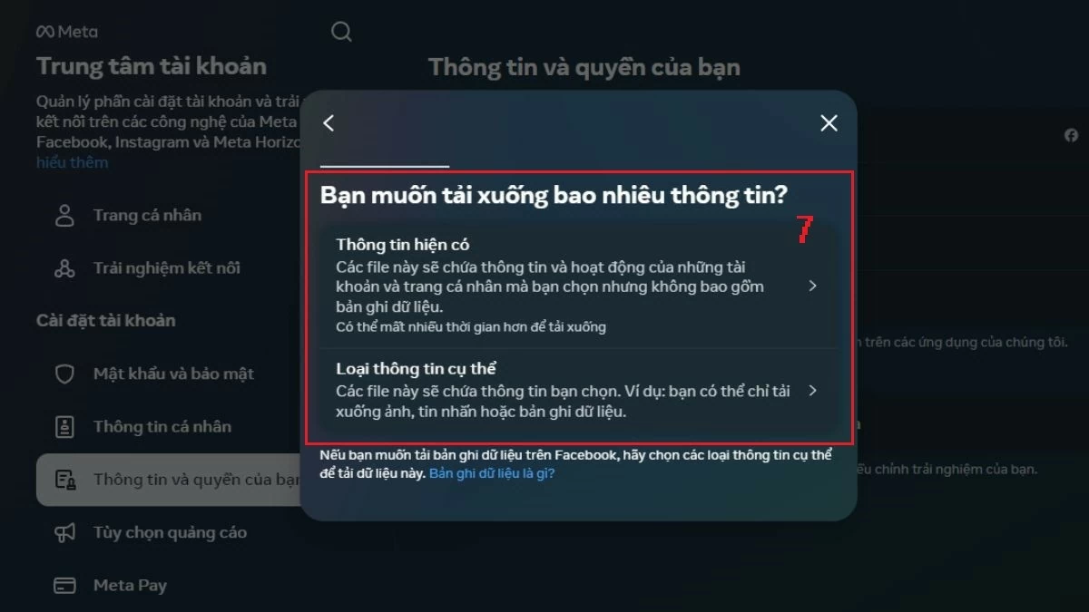 Tải dữ liệu Facebook trên điện thoại, máy tính đơn giản