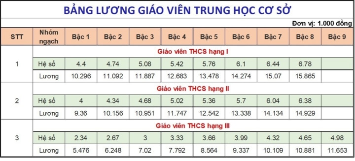 Lương giáo viên các cấp hiện nay thế nào? - 3