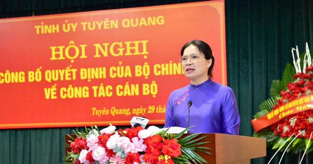 Bộ Chính trị điều động bà Hà Thị Nga giữ chức Bí thư Tỉnh ủy Tuyên Quang