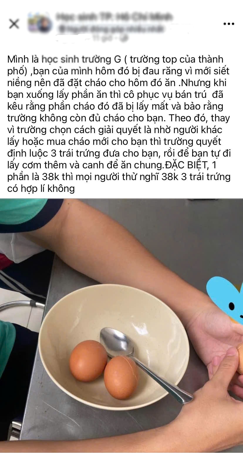 Học sinh TP.HCM phản ánh bữa ăn bán trú 'không xứng với giá tiền'- Ảnh 2.