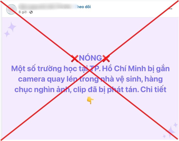 Vào cuộc điều tra, Công an huyện Bình Chánh khẳng định lực lượng chức năng không phát hiệnh camera quay lén tại trường THPT Tân Túc.