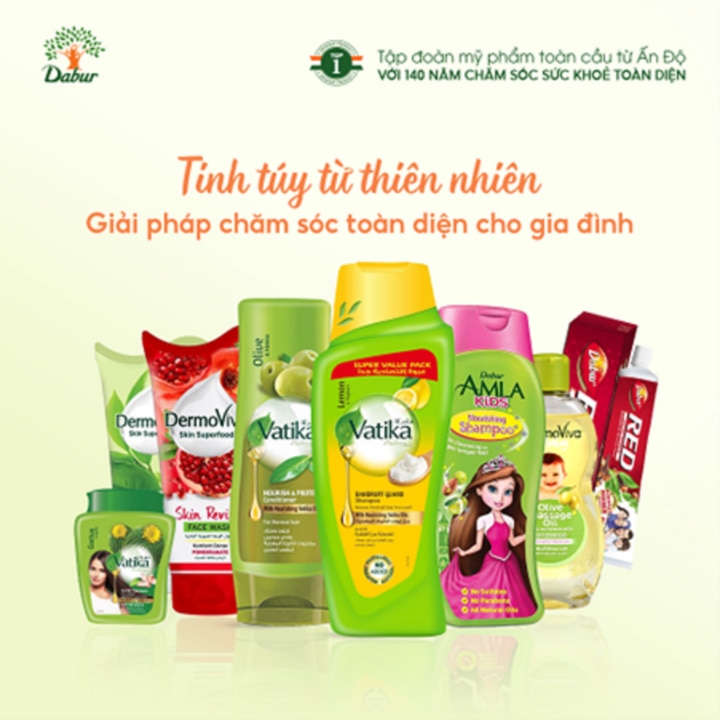 Dabur - giải pháp chăm sóc từ thiên nhiên dành cho cả gia đình.