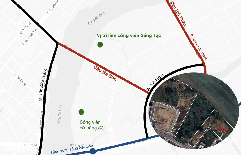 Đề xuất làm công viên ven sông từ cầu Ba Son đến cầu Thủ Thiêm - 1