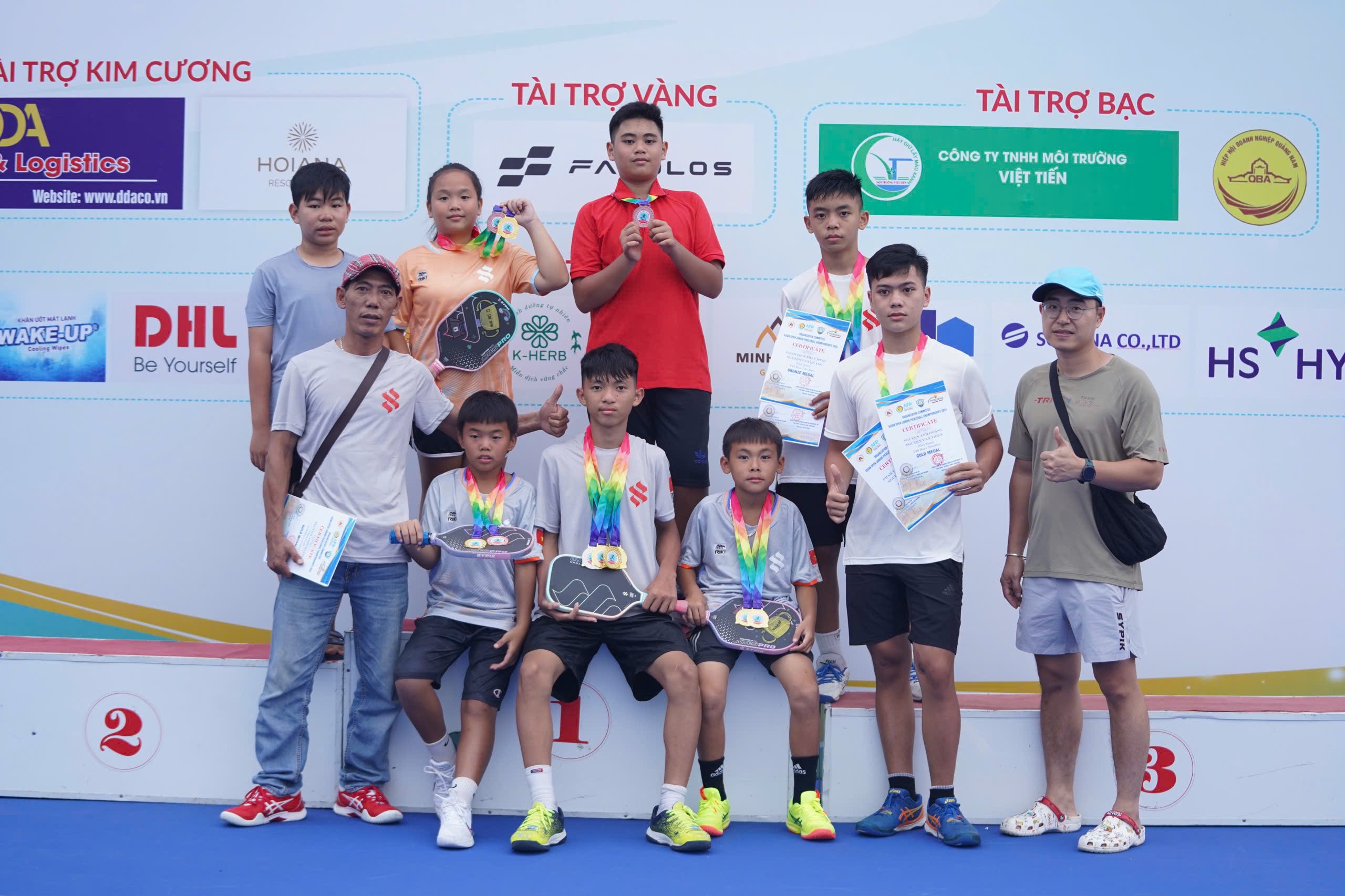 Đội Sypik thắng lớn tại giải pickleball trẻ châu Á 2024- Ảnh 1.