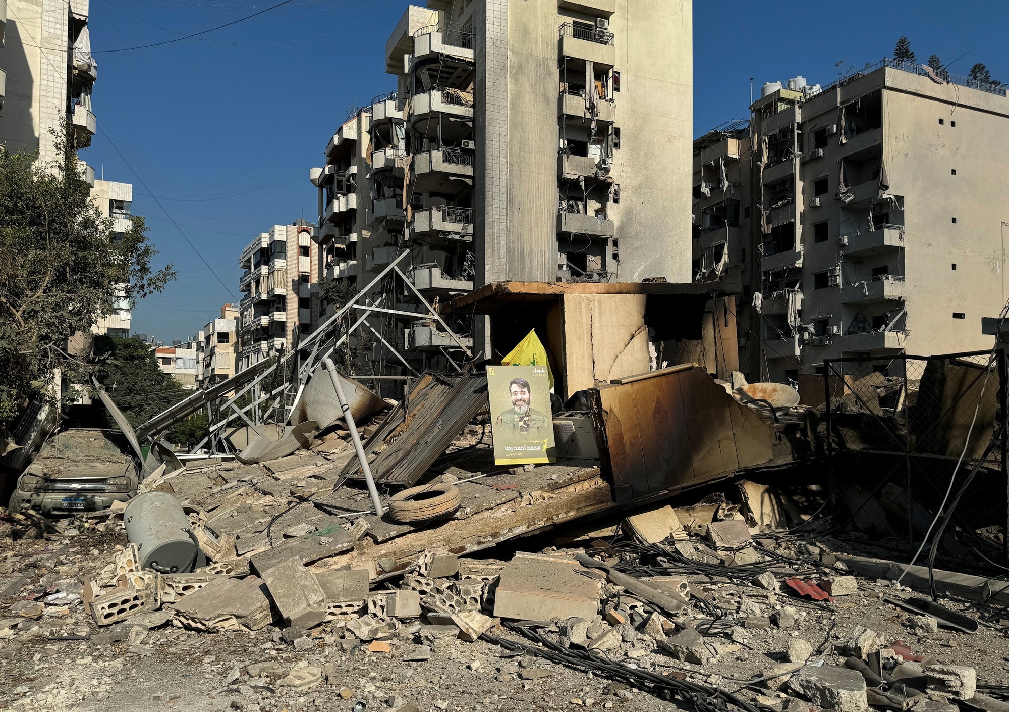 Aftermath of Israeli strikes on Beirut's southern suburbs