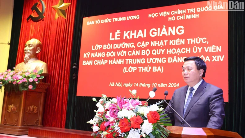 Khai giảng Lớp bồi dưỡng cán bộ quy hoạch Ủy viên Trung ương khóa XIV (lớp thứ 3) ảnh 1