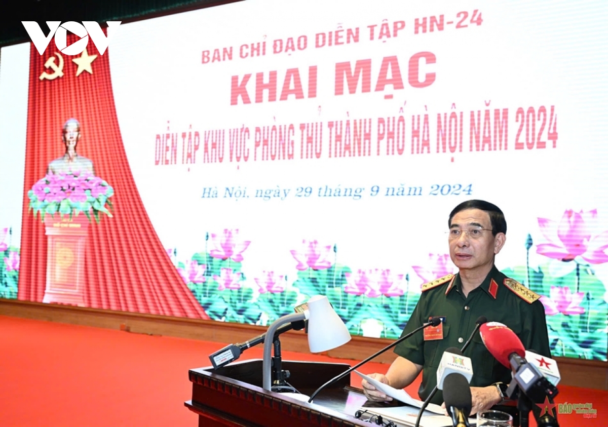 khai mac dien tap khu vuc phong thu thanh pho ha noi hinh anh 1