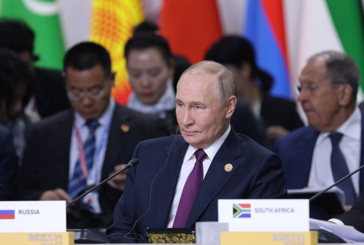 Tổng thống Nga Vladimir Putin tại Hội nghị cấp cao BRICS mở rộng. (Ảnh: TASS)