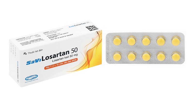 Thuốc Losartan 50mg dạng viên nén bao phim