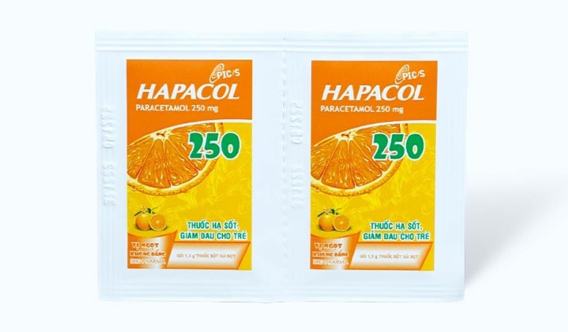 Thuốc hạ sốt Hapacol 250 rất quen thuộc với các mẹ có con nhỏ