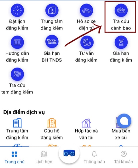 Tra cứu cảnh báo phạt nguội trên ứng dụng đặt lịch đăng kiểm thế nào?- Ảnh 1.