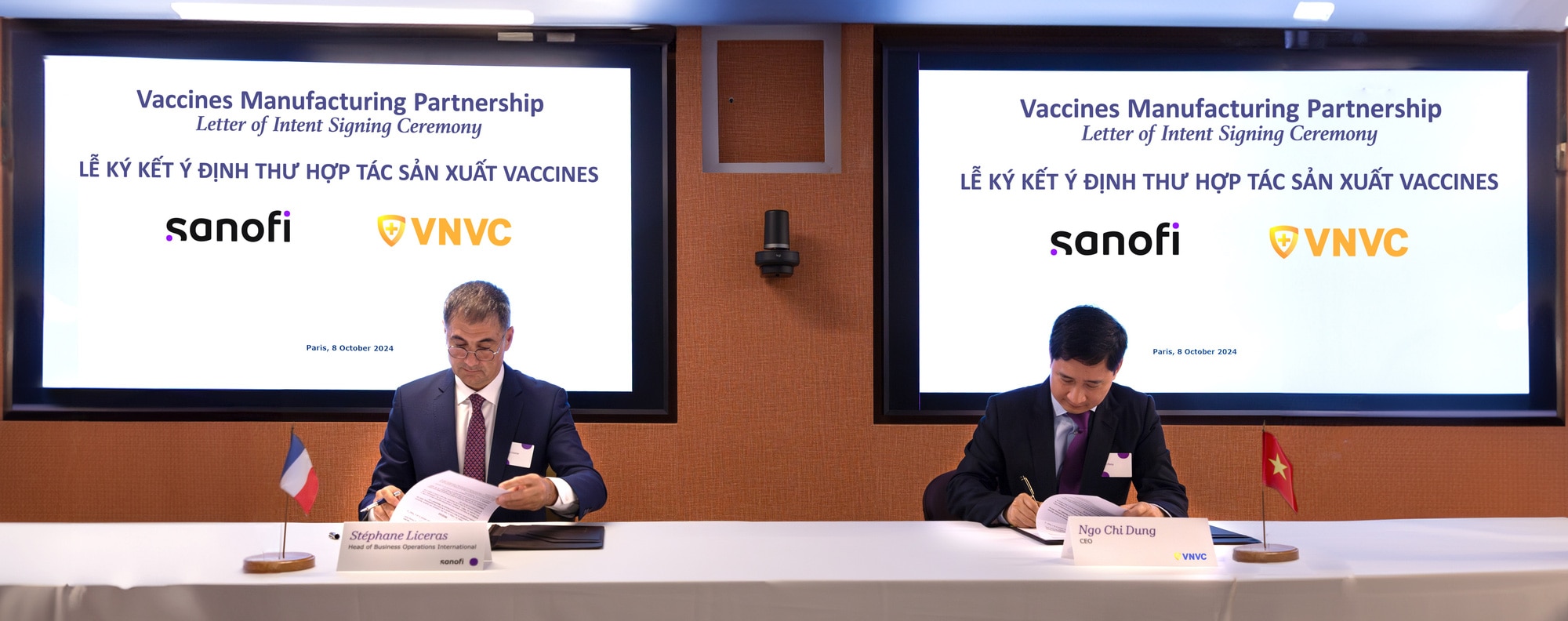 VNVC và Sanofi ký kết tiến tới hợp tác sản xuất vắc xin tại Việt Nam - Ảnh 1.