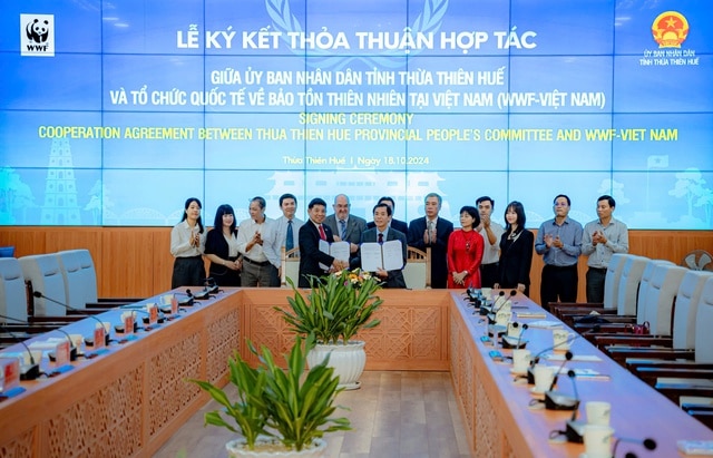 WWF-Việt Nam ký kết thỏa thuận hợp tác với Thừa Thiên Huế - Ảnh 1.