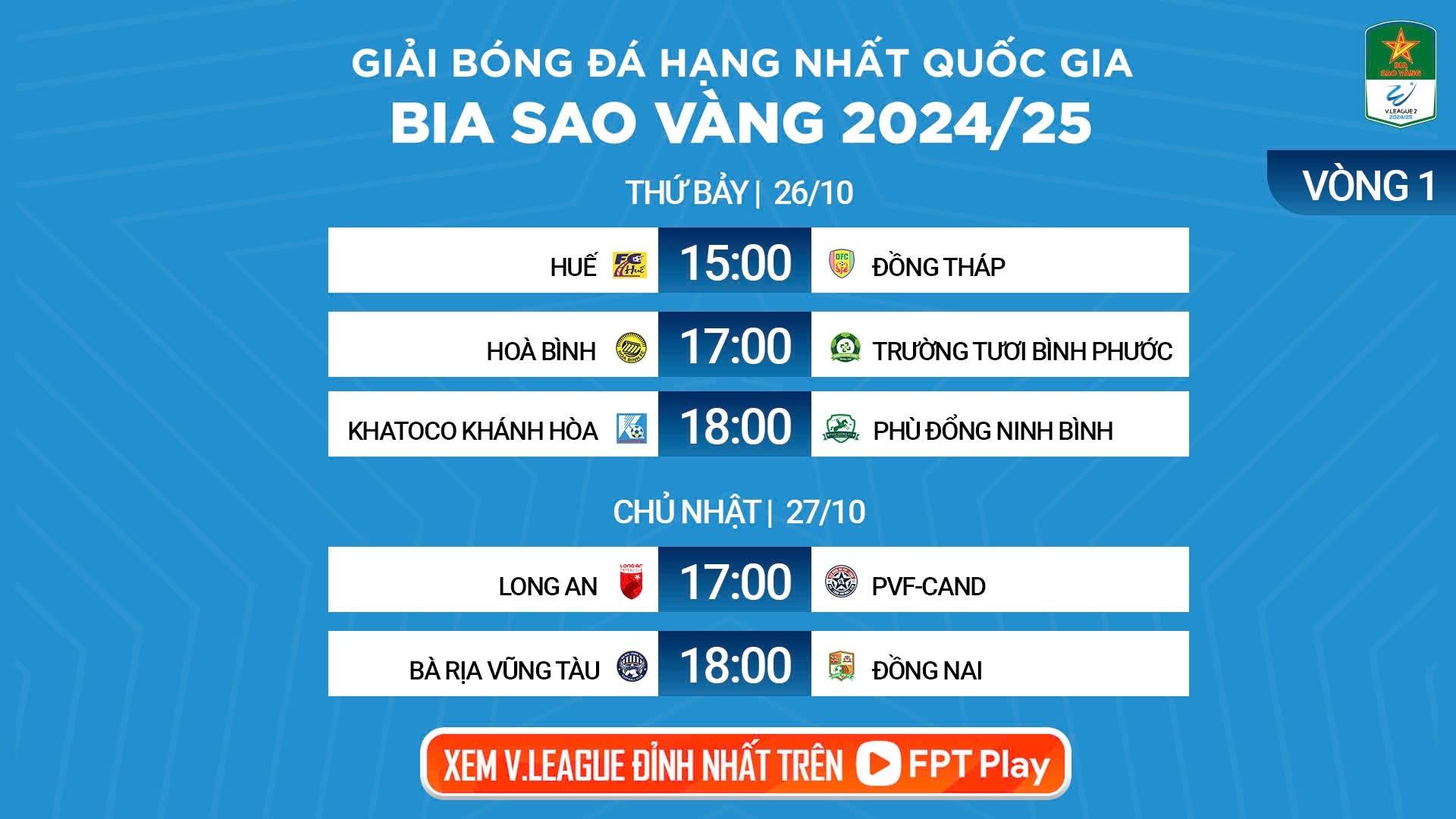 Lịch thi đấu hạng nhất: Xem Công Phượng, Văn Lâm và Hoàng Đức trổ tài ngày nào?- Ảnh 1.