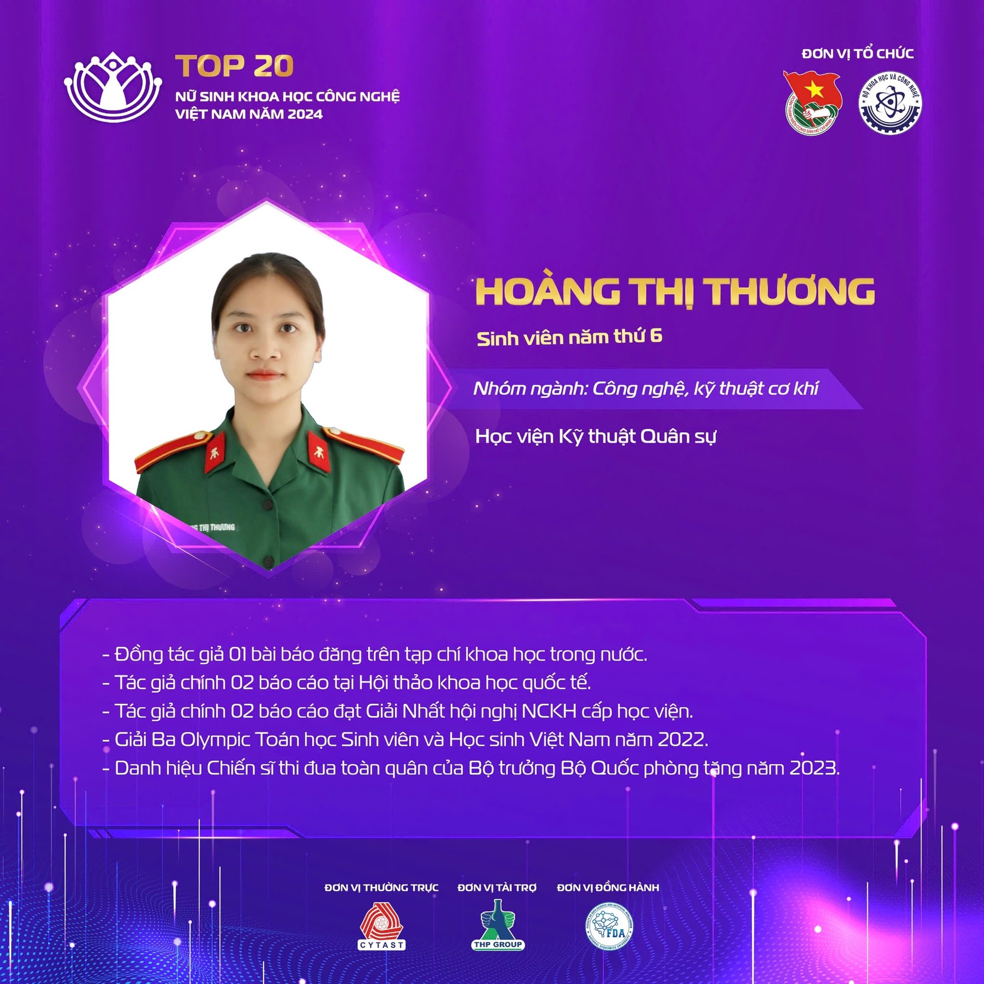 Thành tích nổi bật của 20 nữ sinh Khoa học Công nghệ Việt Nam năm 2024 ảnh 6