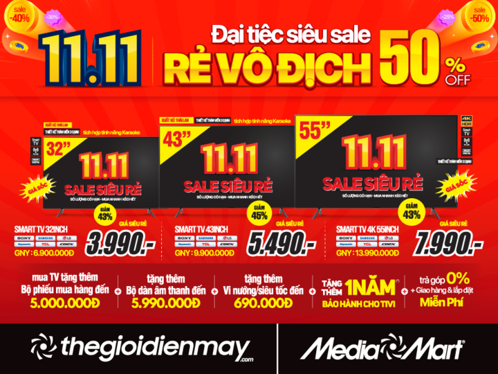 Đại tiệc siêu sale 11.11: MediaMart sale đậm đến 50% hàng loạt mặt hàng - 2