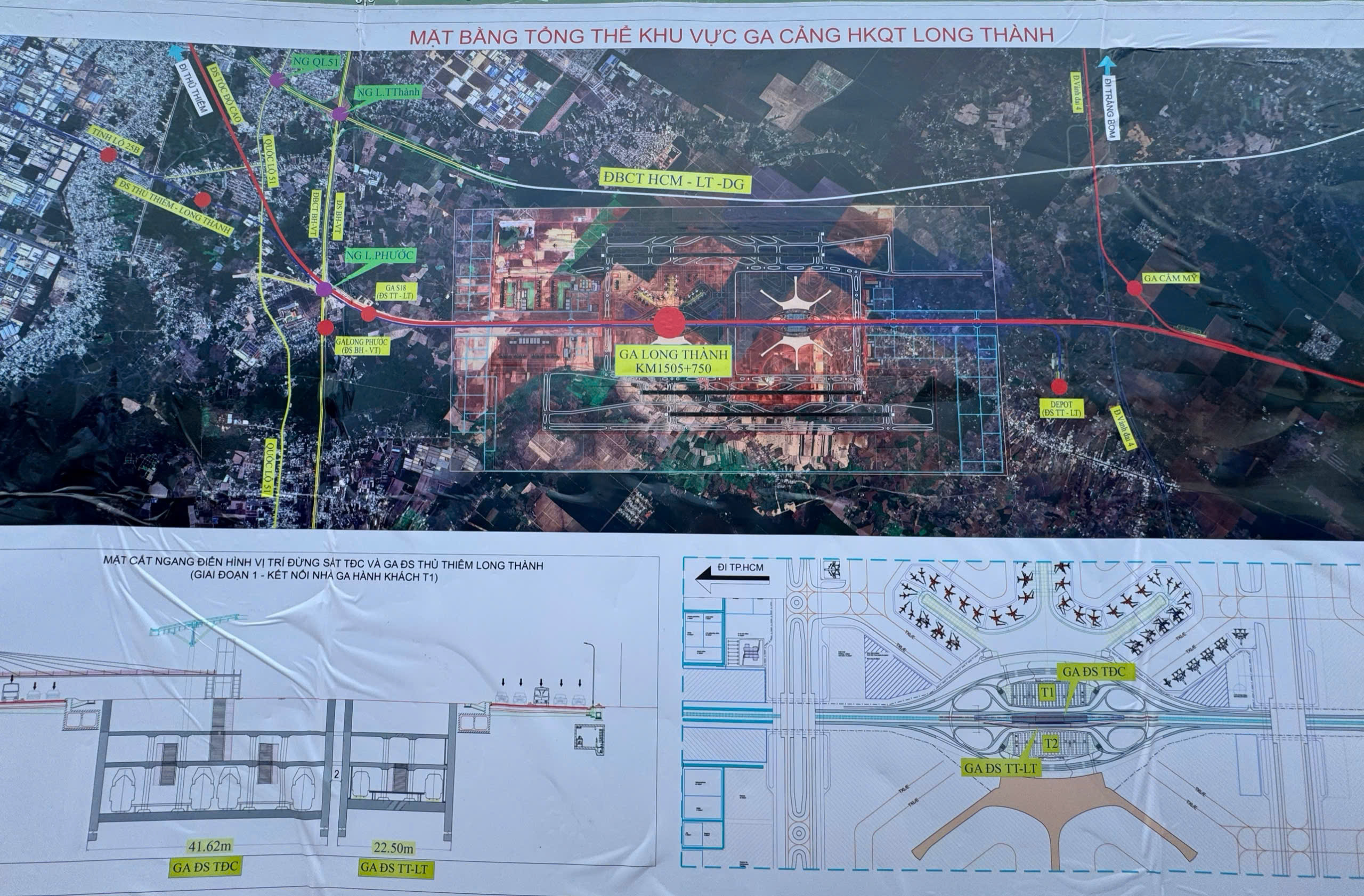 Hướng tuyến của đường sắt tốc độ cao qua sân bay Long Thành thế nào?- Ảnh 2.