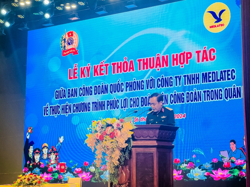 Đại tá Nguyễn Văn Đề - Phó Trưởng Ban Công đoàn Quốc phòng Việt Nam đánh giá cao năng lực khám chữa bệnh MEDLATEC sở hữu 