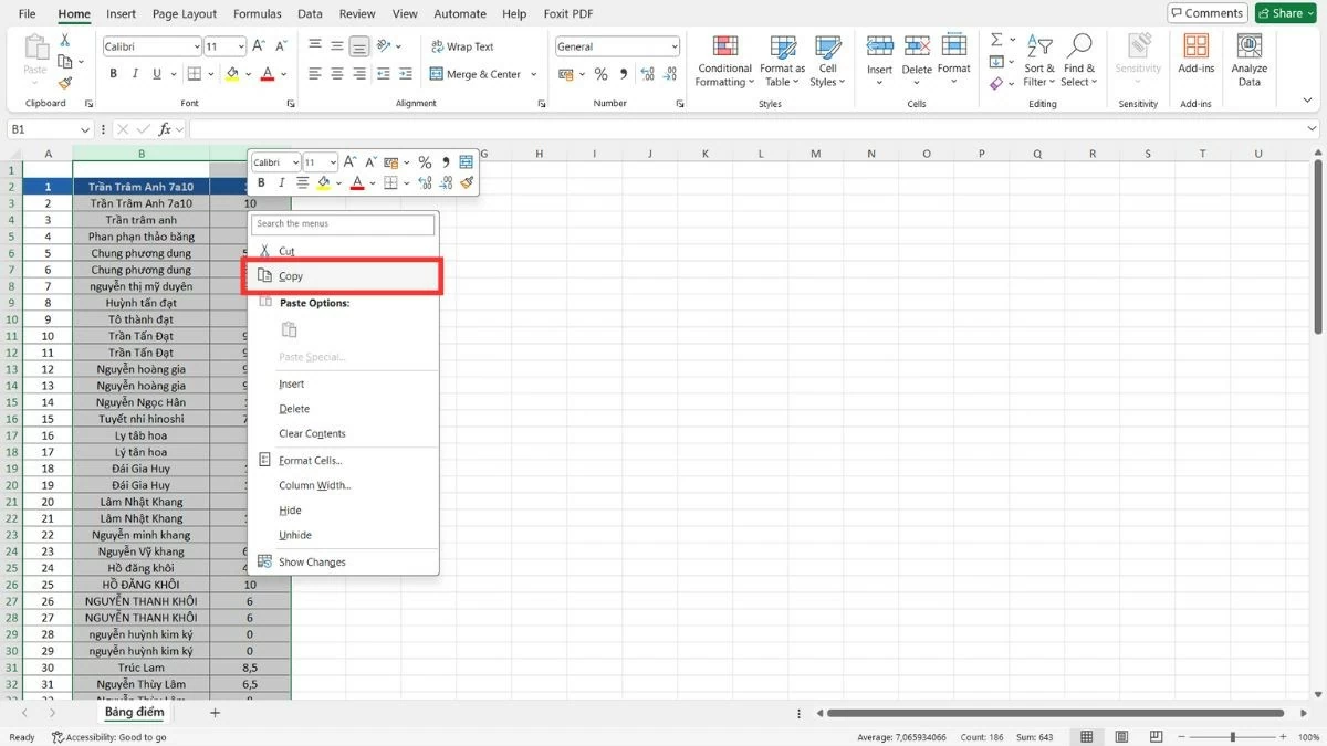 Cách di chuyển cột trong Excel nhanh chóng và tiện lợi