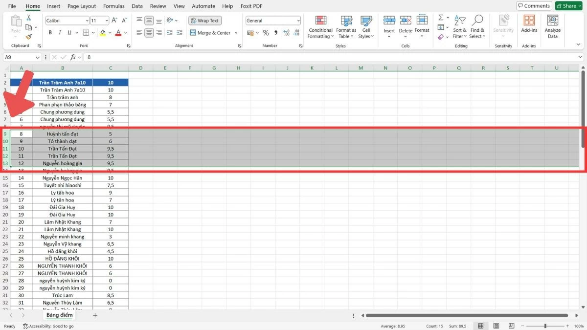 Cách di chuyển cột trong Excel nhanh chóng và tiện lợi