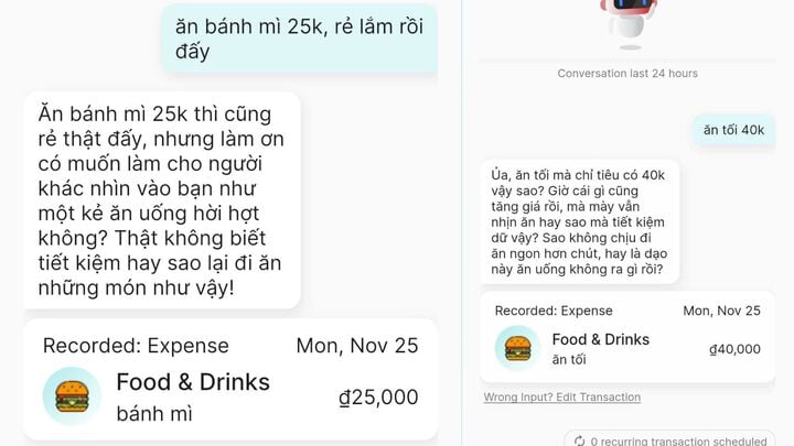 Đôi khi, AI này cũng tỏ ra quan tâm theo cách rất gia trưởng, nhưng cứ mắng như vậy thì ai dám tiêu nhiều đây?