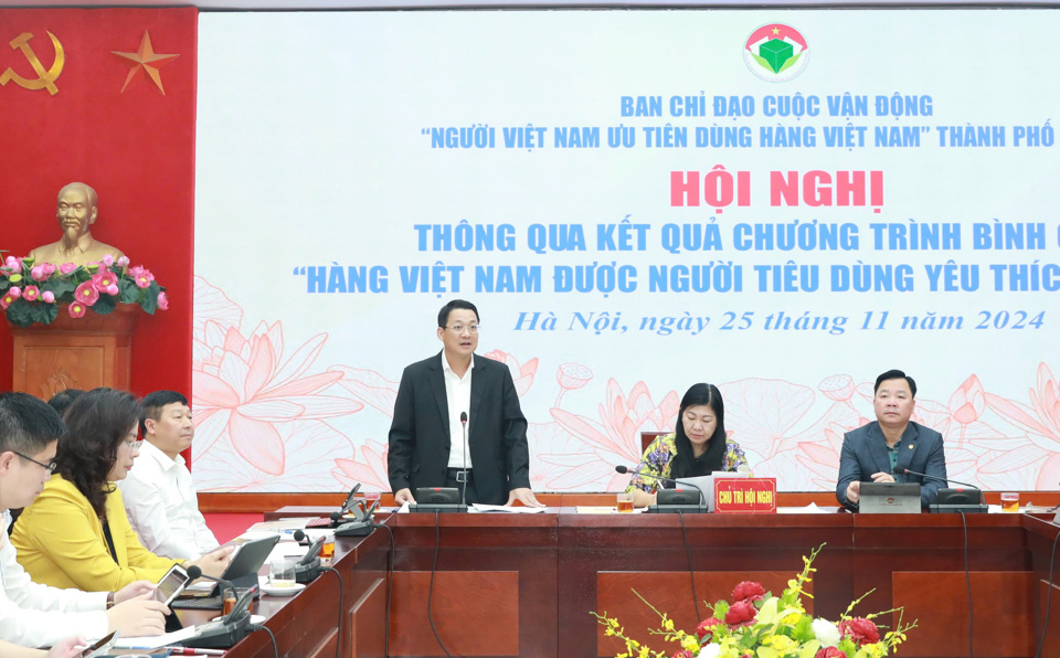 Phó Trưởng Ban Thường trực Ban Dân vận Thành ủy Hà Nội Vũ Hà phát biểu