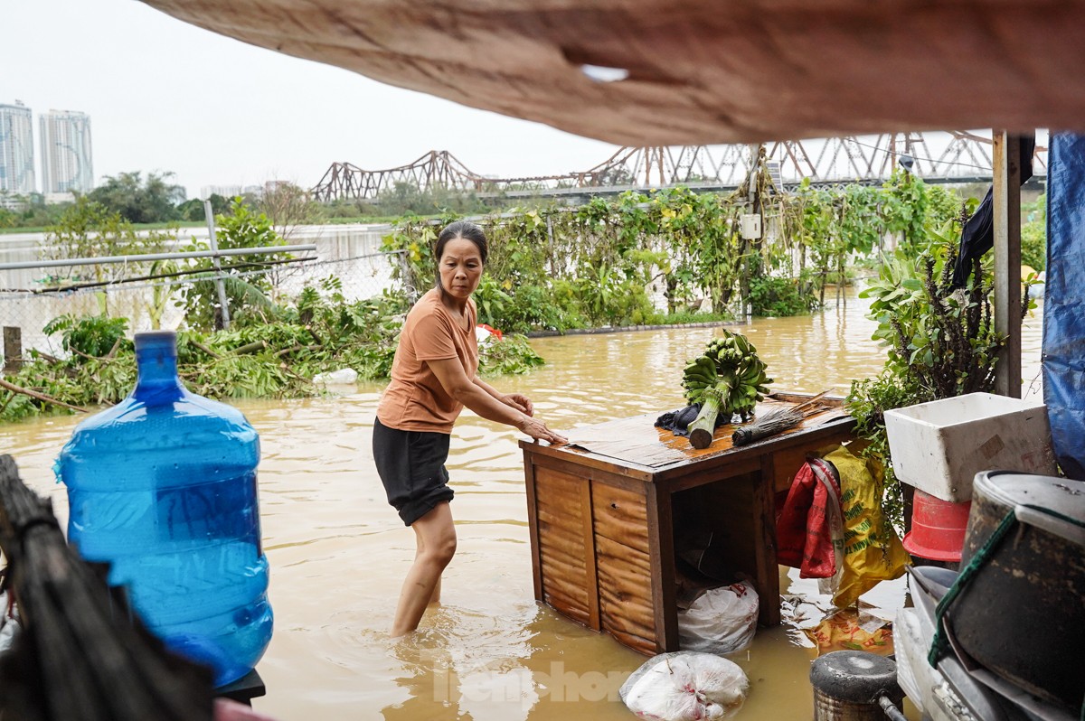 Dân ven sông Hồng hối hả chạy lũ ảnh 9