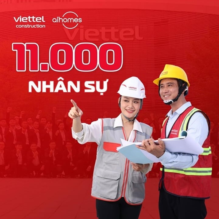 AIOHomes hiện sở hữu hơn 11.000 nhân sự. (Nguồn ảnh: Viettel Construction)