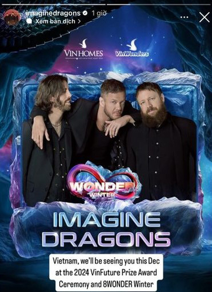 Imagine Dragons chào Việt Nam, xác nhận sẽ diễn tại nhạc hội 8WONDER ở TP.HCM - Ảnh 2.