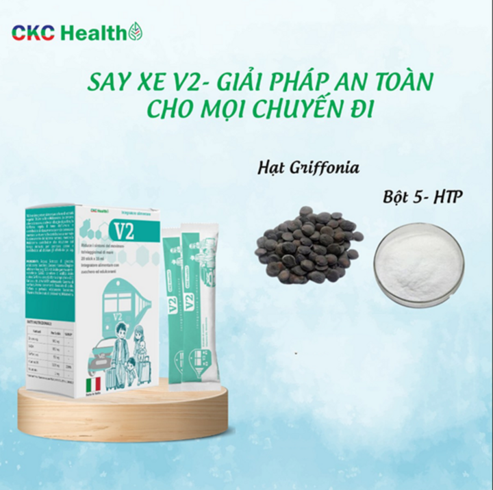 Nước chống say tàu xe V2 - đồng hành cùng mọi chuyến đi xa.