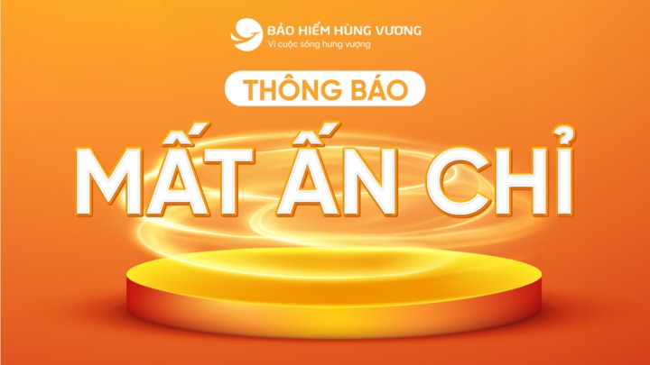 Công ty Bảo hiểm Hùng Vương Sài Gòn thông báo mất ấn chỉ - 1