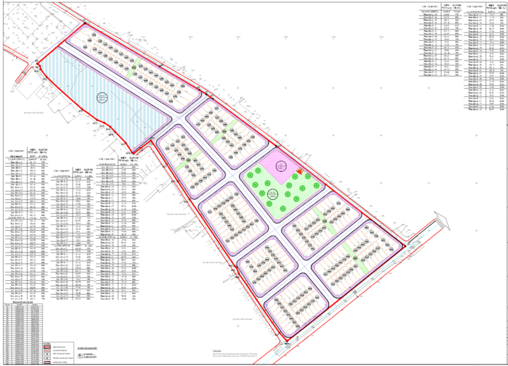 Bản đồ quy hoạch tổng mặt bằng phân lô các thửa đất đấu giá tại thôn Văn Quán, xã Đỗ Động.