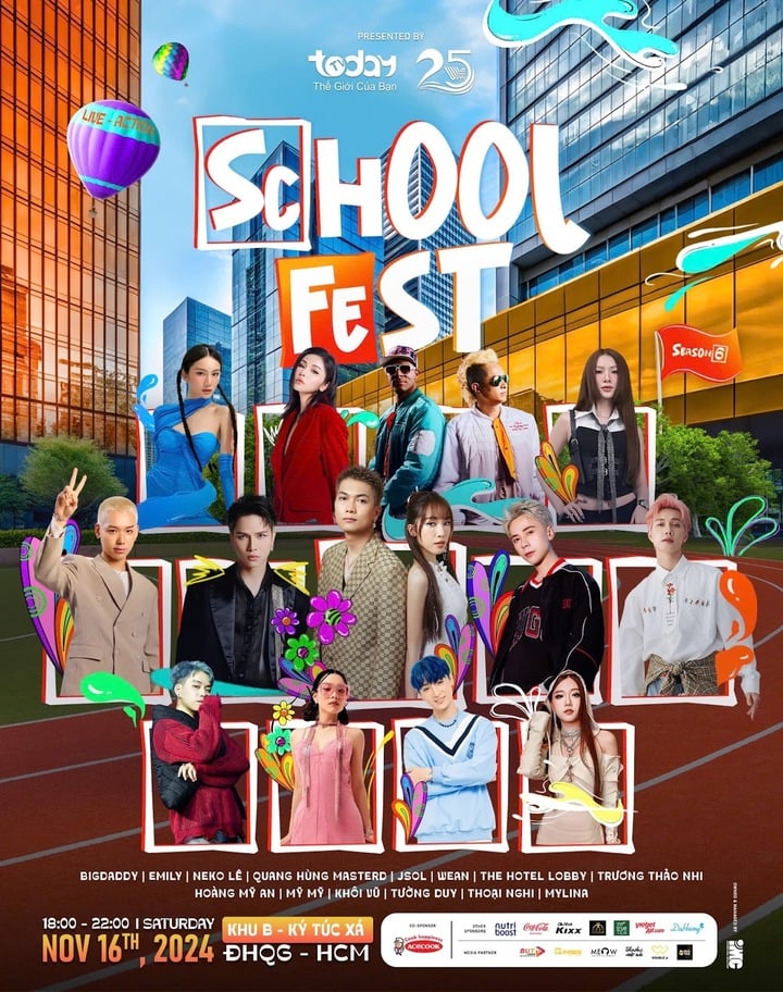 Giá vé 0 đồng nhưng School Fest 6 sở hữu dàn lineup chấn động gần 20 nghệ sĩ - 1