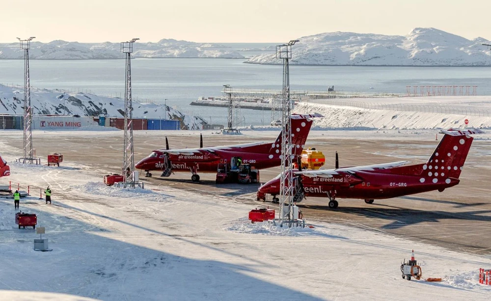 Sân bay quốc tế mới sẽ cho phép những máy bay lớn hơn hạ cánh tại thủ đô Nuuk của Greenland. (Nguồn: CNN)