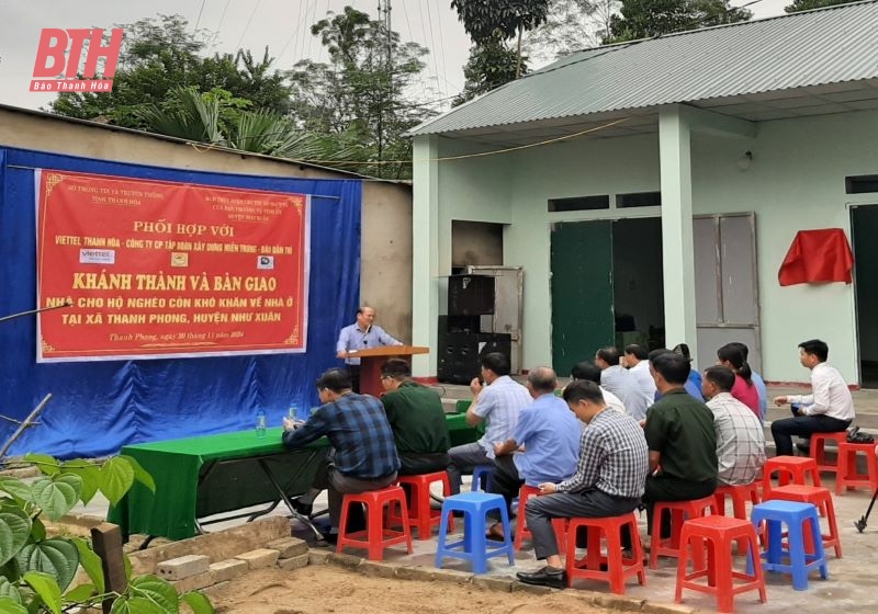 Khánh thành, bàn giao nhà ở cho hộ gia đình có hoàn cảnh khó khăn tại Như Xuân - Ảnh 1.