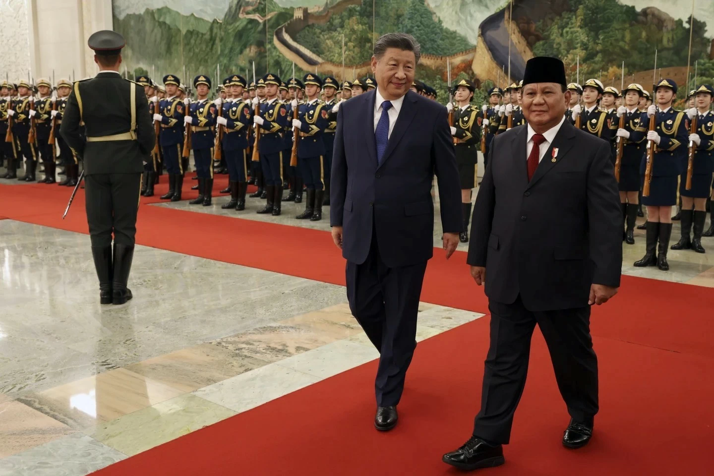 Tổng thống Indonesia Prabowo Subianto tại thủ đô Bắc Kinh.