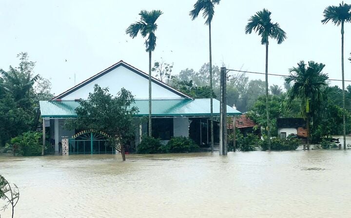 Mưa lớn kéo dài khiến khoảng 70 hộc dân ở Quảng Ngãi bị ngập.