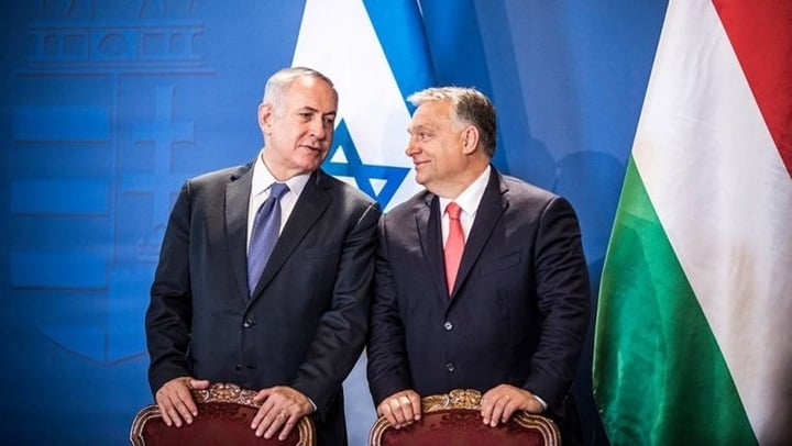 Thủ tướng Israel Netanyahu và Thủ tướng Hungary Orban. (Ảnh: About Hungary)