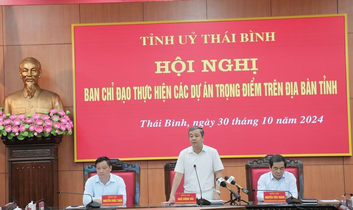 Ông Ngô Đông Hải - Ủy viên Trung ương Đảng, Bí thư Tỉnh ủy - phát biểu tại hội nghị.