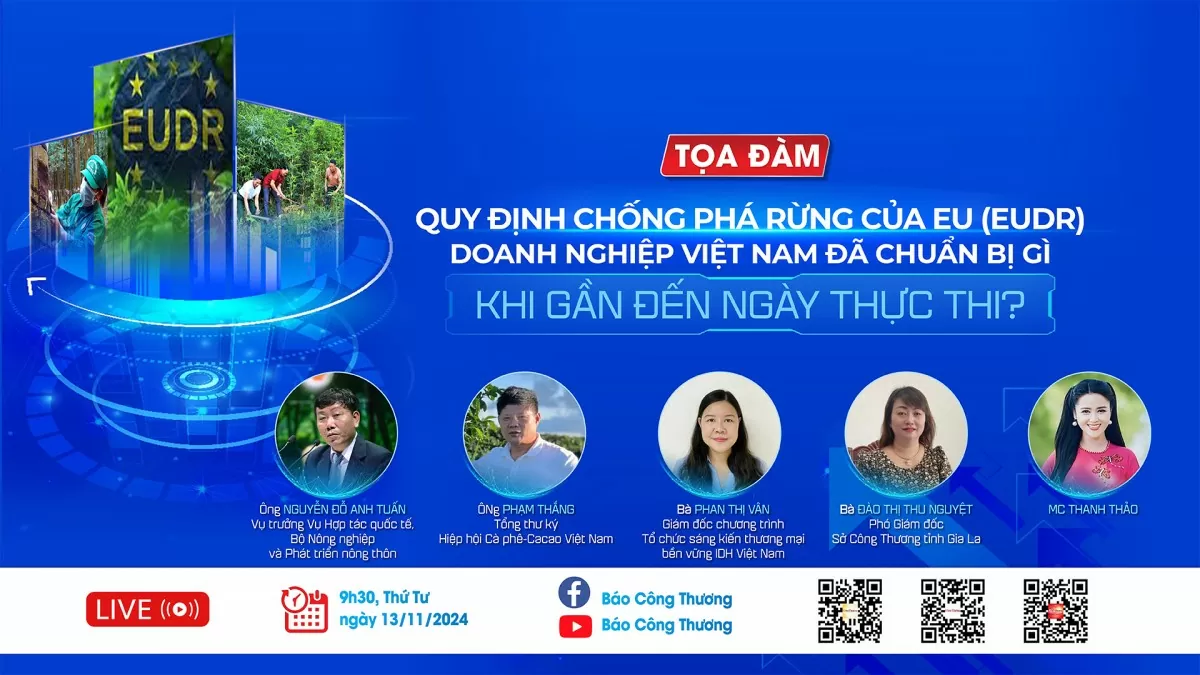 Tọa đàm 'Quy định chống phá rừng của EU - Doanh nghiệp chuẩn bị gì khi đến ngày thực thi?'