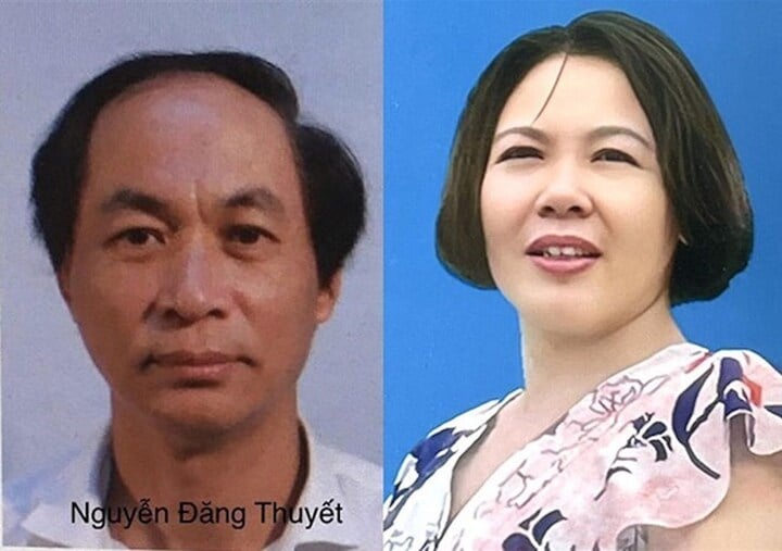 Bị can Nguyễn Đăng Thuyết và Nguyễn Thị Hòa. (Ảnh: Bộ Công an)