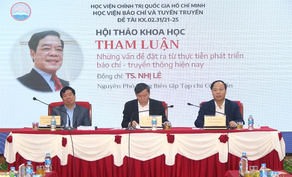 Hội thảo khoa học “Quan điểm, định hướng giải pháp tiếp tục nghiên cứu, vận dụng và phát triển sáng tạo tư tưởng Hồ Chí Minh trong phát triển báo chí - truyền thông Việt Nam đến năm 2030, tầm nhìn đến năm 2045”